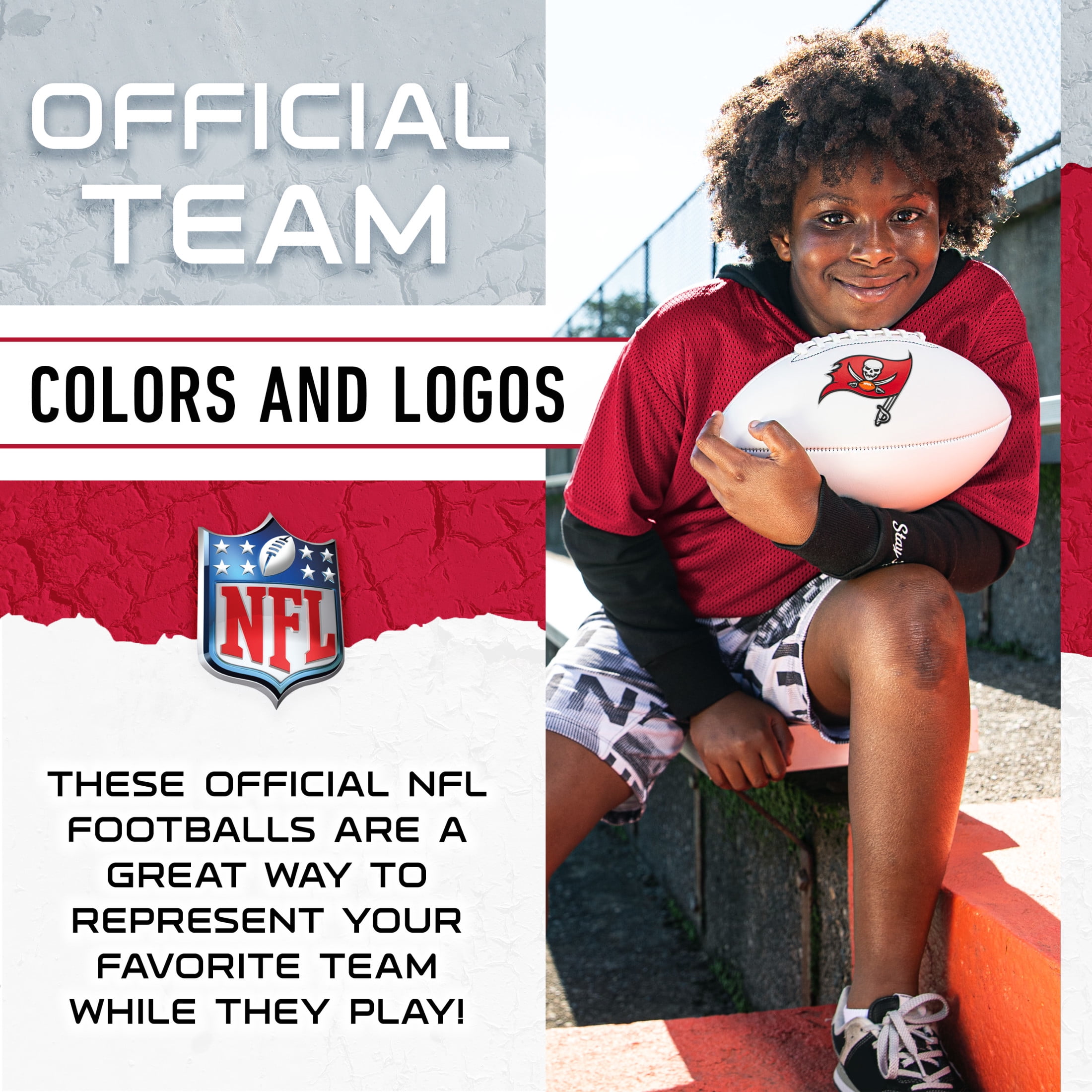 Franklin Sports NFL Tampa Bay Buccaneers Autograph Football - Official Size White Panel Souvenir Football for Autographs + Signatures - NFL Team Fan Shop Memorabilia Football for Display