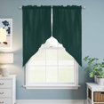 thumbnail image 5 of Pure Dark Green Kitchen Window Curtains, Swag Curtains Valance for Bedroom Living Room Bathroom, Simple Solid Color Rod Pocket Window Treatment Curtain Block Drapes 2 Panels 28"x36", 5 of 8