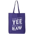 thumbnail image 1 of Land Of The Yee Home Of The Haw Cotton Canvas Tote Bag, 1 of 1