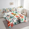 thumbnail image 3 of Manfei Colortful Robot 7-Piece Bedding Comforter Set,Kids Toy King Bedding Sets,Modern Abstract Desgin Bed Sheets For Boys Teens,Ultra Soft Home Decor Reversible, 3 of 8