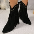 thumbnail image 2 of Black Women Boots With Stylish Details Comfortable For Fashion Events, 2 of 7