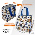 thumbnail image 3 of Pioneer Flower Floral Print Pattern Insulated Lunch Bag for Women & Adults,Large Portable Soft Cooler Lunch Bag,Thermal Food Storage Tote with Pearl Cotton,8.66L,8.75x5.75x9.5 Inch, 3 of 6