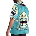 thumbnail image 3 of Tiny teeth Men's Short Sleeve Hawaiian Shirt, Casual Printed Button Down Beach Tops for Summer, Spread Collar Mens Shirts Unisex, 3 of 6
