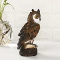 thumbnail image 2 of Ornement de Jardin Hibou en Résine - Design de Plumes Brun Réaliste, 17x10x7.5cm - Décoration Extérieure Résistante aux Intempéries pour Jardins, Accent Intérieur pour Salons/chambres - Sculpture Durable et Écologique Idée Cadeau, 2 of 7