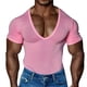 thumbnail image 2 of pstuiky Camisas de manga corta para hombre, Pijama deportivo de verano para hombre, camiseta informal de manga corta con cuello en V y cremallera camisetas de hombre m, 2 of 3