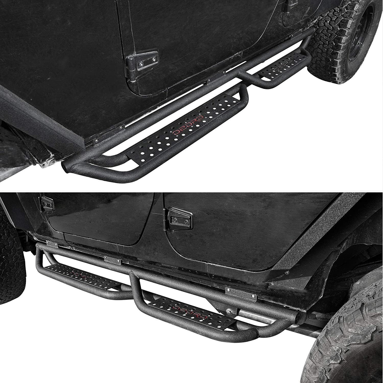 RVNI 6 in Drop Running Boards For 2007-2018 Jeep Wrangler JK 4 Door Side Steps Rails