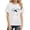 White, variant on YOUYEDIAN Tops for Girls Summer Athletic Short Sleeve Bow Print Tshirts Teen Fashion Crewneck Blouses (Gray, 9-10 Years)