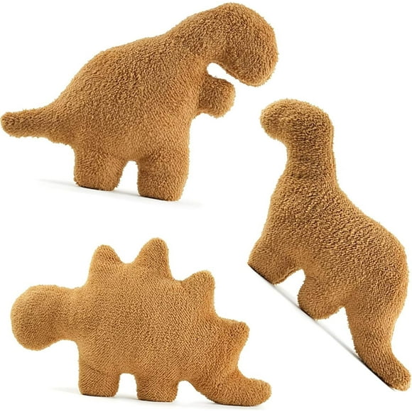 GFDYREE 3 Packs Dino Nugget Pillow Plush, 18 inches Dinosaur Chicken Nugget Stuffed Animal Plush Toy, Party Decoration Birthday for Kids Boys Girls