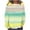 Yellow-1, variant on Ahdbta Womens Pullover Tops Long Sleeve Fake Two Pieces Fall Winter Sweatshirts Trendy Striped Print Casual Round Neck Tops