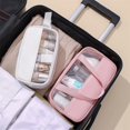 thumbnail image 6 of Transparent Square Bag Large Capacity Cosmetic Cases Travel Storage Bag Travel Organizer Cosmetic Pouch PU Storage Bag PVC Cosmetic Bag Makeup Bags Storage Toiletry Bag BLACK S, 6 of 8