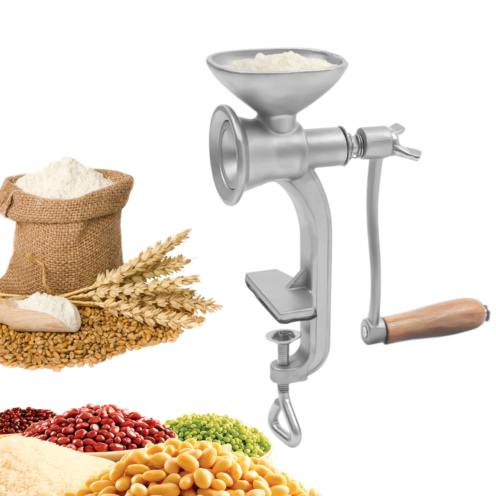 Wuzstar Manual Seed Grain Grinder, Stainless Steel Coffee Grinder Grain