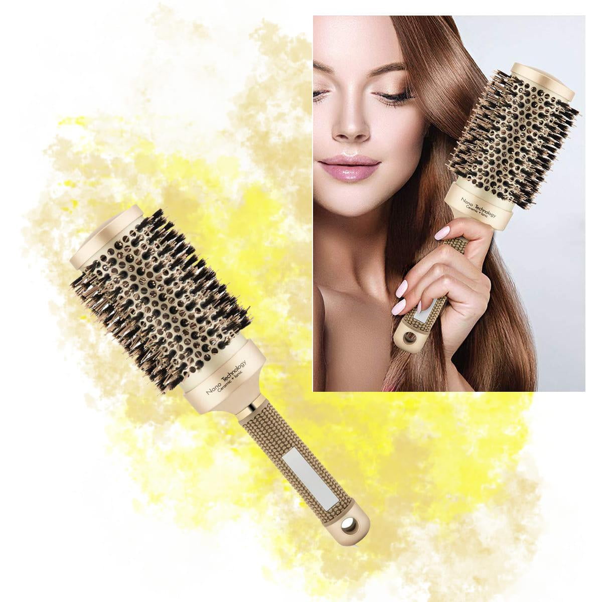 Round Brush for Blow Drying, Nano Thermal Ceramic & Ionic Tech Hair