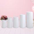 thumbnail image 6 of Kuntesetty 5Pcs Cylinder Plinth Stand Covers Soft for Holidays Birthday Banquet White, 6 of 9