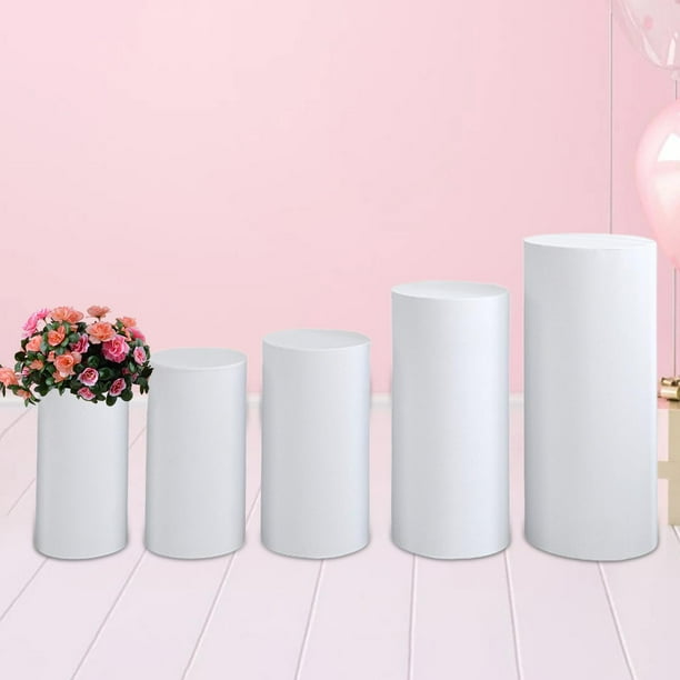 5x cubiertas de pedestal cilíndricas, cubiertas de pilar de soporte, cubiertas de zócalo cilíndricas elegantes y prácticas para graduación, Acción de