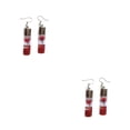 thumbnail image 1 of Qarigey 1 par de pendientes de gota para mujer, pendientes colgantes de botellas de cristal con flores a la moda, joyería para oreja de aniversario para Rojo 2piezas Qarigey CBP308080, 1 of 6