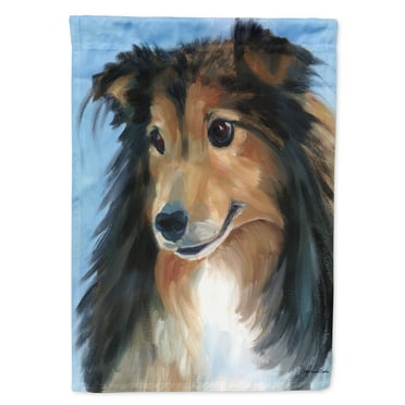 Carolines Treasures 7395CHF Sheltie Good Boy Flag Canvas House, Large, Multicolor