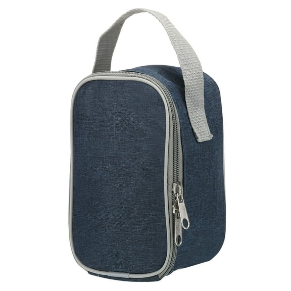 Uxcell 5"x4"x8" Insulated Lunch Bags Portable Bento Bags Thermal Lunch Tote Food Containers Bag Blue