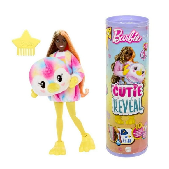 Muñeca Barbie Cutie Reveal Colores de Ensueño Pingüino Empaque Sorpresa 1 Pieza