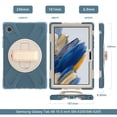 thumbnail image 2 of For Samsung Galaxy Tab A8 Case 10.5 inch SM-X200/X205/X207, 360 Hand Strap, Shoulder Strap, Kickstand, Rugged Drop Protection, Cornflower Blue, 2 of 6