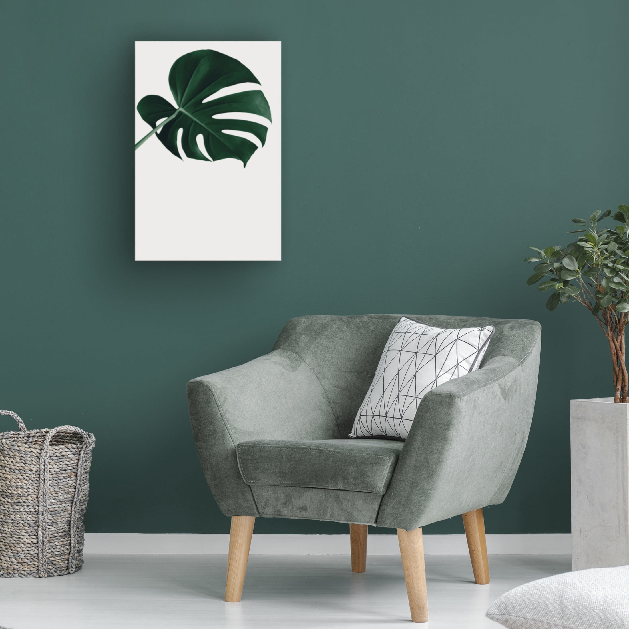 Canvas Wall Art - Pictufy Studio Iii 'Monstera Natural 19' Wall Art for Living Room, Bedroom, or Office D?cor by Trademark Fine Art - 30 x 47 Inches