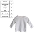thumbnail image 2 of Camiseta de manga larga para niños, camiseta de algodón con cuello redondo para niños, camisa de fondo sólido （blanco）, 2 of 5