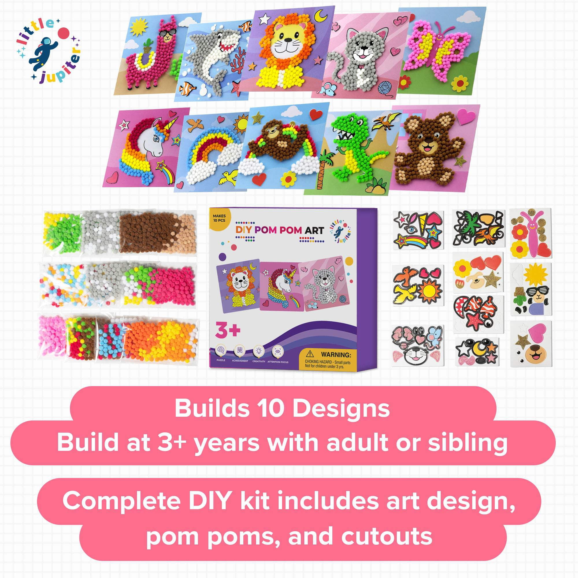 DIY Pom Pom Art - 10pcs ( Set 3)