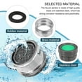 thumbnail image 2 of Becaristey 4x Silver Water Saving Faucet Tap Aerator Easy Installation Efficient Filtration Environmental 銆?0mm銆?1Set, 2 of 6