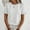 White, variant on Ladies Round Neck Ruffled Short Sleeve T Shirt Top Womens T Shirts Long Sleeve Neck Tops for Women Plain Shirt Casual T Shirts Women Women Active Wear Tops Shirts Comfy Women Womens Casual Summer Tops