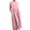Pink, variant on Women's Solid Sleeveless O-Neck Maxi Kaftan Dress with Pockets - Loose Baggy Fit, Linen Fabric, Summer Casual/Party - S-XXXXXL Sizes