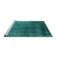 thumbnail image 2 of Ahgly Company Machine Washable Indoor Rectangle Oriental Turquoise Blue Industrial Area Rugs, 5' x 7', 2 of 4