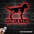 thumbnail image 2 of Craftnamesign Custom FLoral Border Terrier Metal Wall Art LED Light, Flower Dog Lover Name Sign, 2 of 5