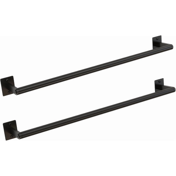2 Packs 24 Inch Bathroom Towel Bar, Matte Black Racks for Bathroom, JIAPAIDUO Rack Wall Mounted, Bath Hand Holder Organizer, Modern Home Decor Rod