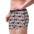 thumbnail image 2 of Yiaed Dachshund Dog Heart Print Men's Soft Cotton Boxer Shorts Breathable Boxers Underwear Moisture-Wicking Underwear Stretch Boxer Briefs for Man-Small, 2 of 5