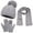 Grey, variant on Baberdicy Winter Warm 3-Piece Set, Women & Men Autumn Winter Warm Cute Wool Hat Scarf Gloves Three Pieces Set, Knit Cap with Screen Mittens for Cold Weather Outdoor Activities Beige