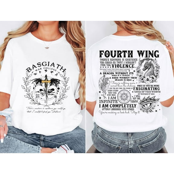 Fourth Wing tshirt, Dragon Rider tshirt, The Empyrean Series,Violet Sorrengail Fantasy Book