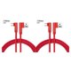 thumbnail image 3 of Sidaley Cable de carga rápida Reemplazo del cable de datos de doble codo para la interfaz micro USB del teléfono móvil Android, rojo, 2 m Type2 NO2, 3 of 6