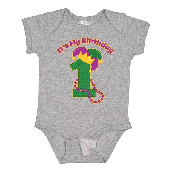 Inktastic Mardi Gras 1st Birthday Boys or Girls Baby Bodysuit