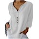 thumbnail image 1 of Xuyuer Womens Long Sleeve Button Down Casual And Fashionable Solid Color Shirt Blouse Loose Fit Casual V-Neck Tops, 1 of 4