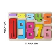 Apmemiss Clearance Number Puzzle Wooden Puzzles for s 1 2 3 4 5 Year Old, Shape Learning Puzzles Toys with Puzzle Board & Number Blocks, Pre Educational for