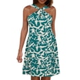 thumbnail image 1 of Birdeem Robes pour Femmes Camisole Imprimée à la Mode Col Rond Dos Nu Sans Manches Robe à Volants, 1 of 12