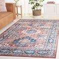 thumbnail image 3 of SAFAVIEH Arizona Reannon Oriental Polyester Machine Washable Area Rug, Blue/Rust, 8' x 10', 3 of 13