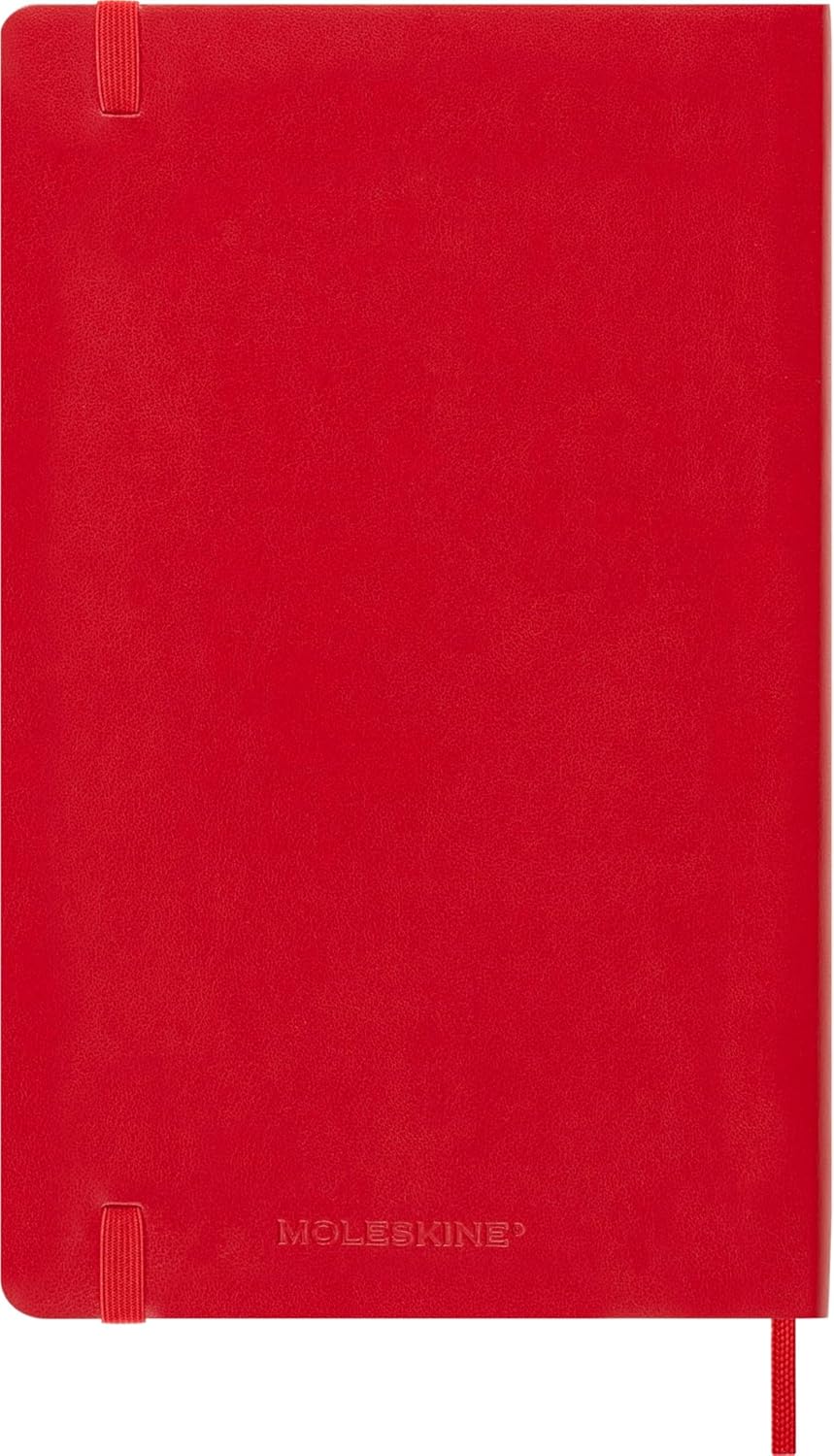 Moleskine Classic 18 Month 2025-2026 Weekly Planner, Soft Cover, Large (5" x 8.25"), Scarlet Red, 208 pages