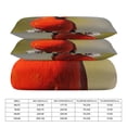 thumbnail image 2 of 3 Pcs Soft Bedding Set, Includes 1 Duvet Cover with Zipper And 2 Pillow,Shams Red Bird Northern Cardinal Queen(90"×90"), 2 of 8