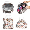 thumbnail image 2 of Colorful Halloween Icons Pattern Drawstring Lunch Bag Women - Drawstring Lunch Bag Insulated for Work Office - Stain-Resistant Large Lunchbags for Women with Multi-Pockets, 2 of 6