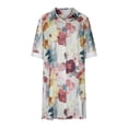 thumbnail image 3 of Cameland Robe Décontractée Imprimée Mode pour Femmes Manches Courtes Col en V, 3 of 5