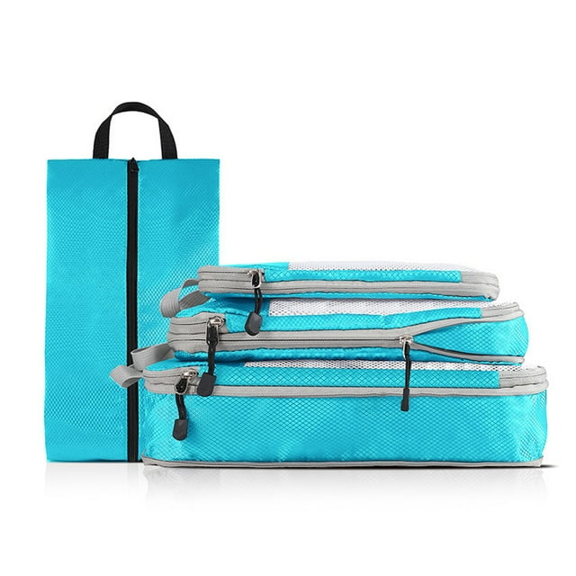 Sistema plegable comprimible del bolso del almacenamiento del bolso del almacenamiento del viaje multicolor de nylon de 4 piezas