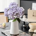 thumbnail image 6 of 5 Heads Artificial Hydrangea Bouquet, Faux Flower Arrangement For Table Centerpiece Home Party Decor, 6 of 9