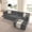 Gray, variant on 106" L-Shaped Modular Sectional Sofa with Chaise for Living Room, Chenille Upholstered Boneless Couches with Wave-Shaped Armrest, No Pillows Included (Black)
