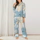 thumbnail image 2 of Fotbe Animals Travel World Map Conjunto de Pijama de Manga Larga para Mujer con Estampado, Ropa de Dormir de 2 Piezas, Conjunto de Casa Suave y Cómodo con Bolsillos-Large, 2 of 7