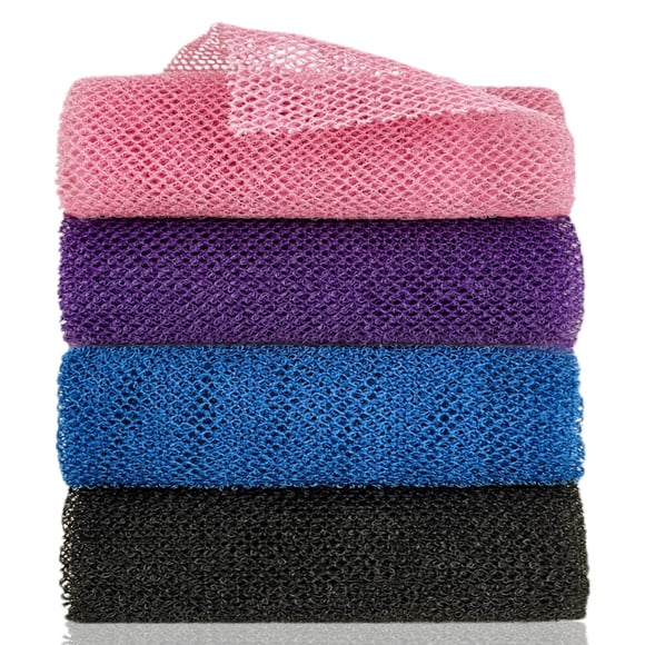 Set de malla exfoliante SPMKTBOZAI esponja de baño africana (4 piezas)